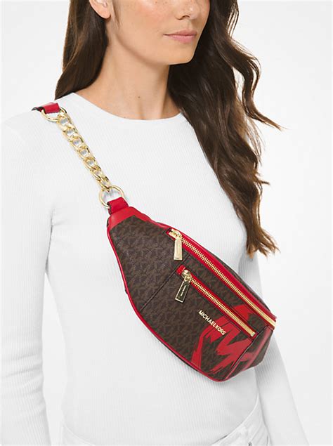 michael kors medium brushstroke logo belt bag|Medium Brushstroke Logo Belt Bag .